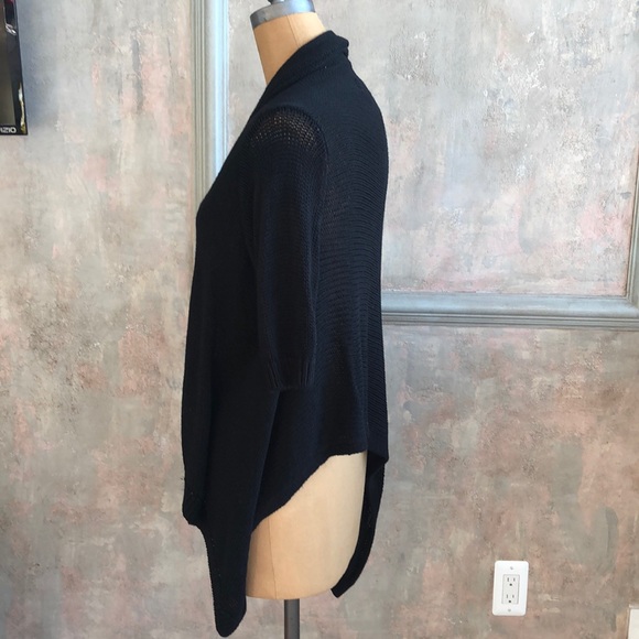 Mossimo Rayon Waterfall Open Sweater Black Medium - Picture 3 of 7